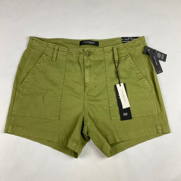 NWT Liverpool Utility Shorts Women's Size 12/31 Army Green - Picture 1 of 13